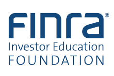 blue lettering and white background for the FINRA investor education foundation logo